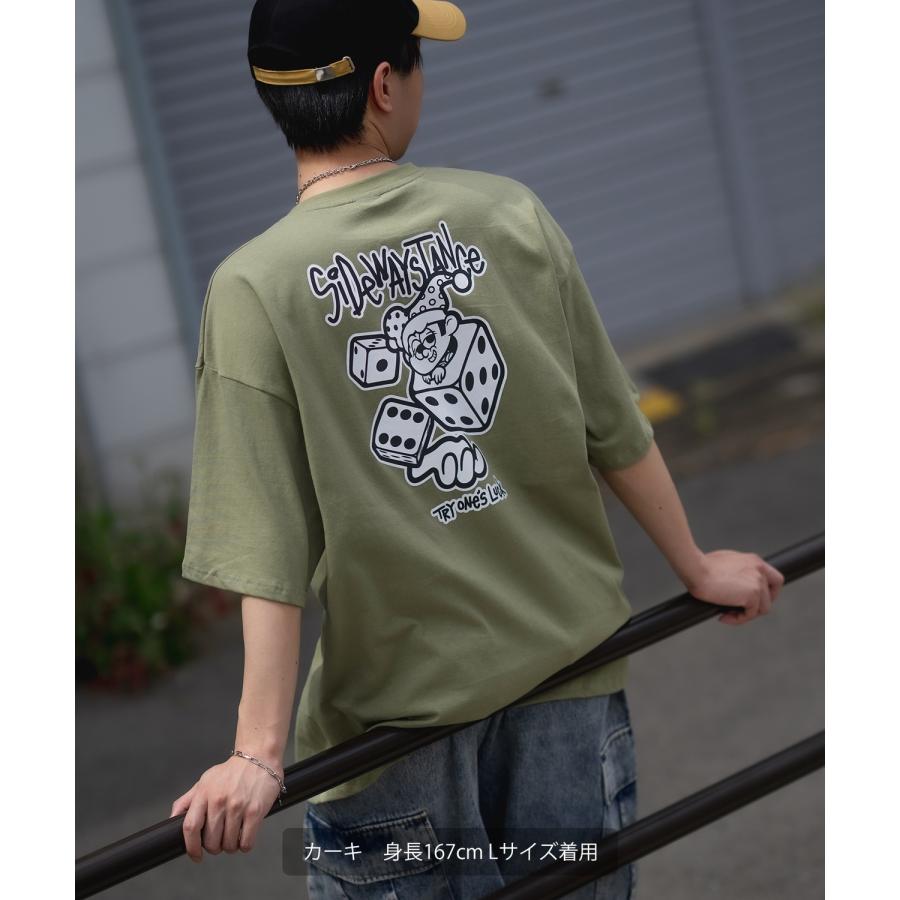 半袖Tシャツ メンズ SIDEWAY STANCE サイドウェイスタンス オリジナルプリント ダイス サイコロ タギング マスコット オーバーサイズ 大きめ | improves | 14
