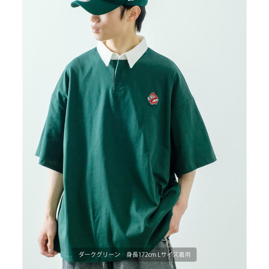 ポロシャツ メンズ SIDEWAY STANCE サイドウェイスタンス USコットン アメリカ綿 半袖 ワンポイント 刺しゅう バスターズ ビッグサイズ オーバーサイズ 古着MIX | improves | 14