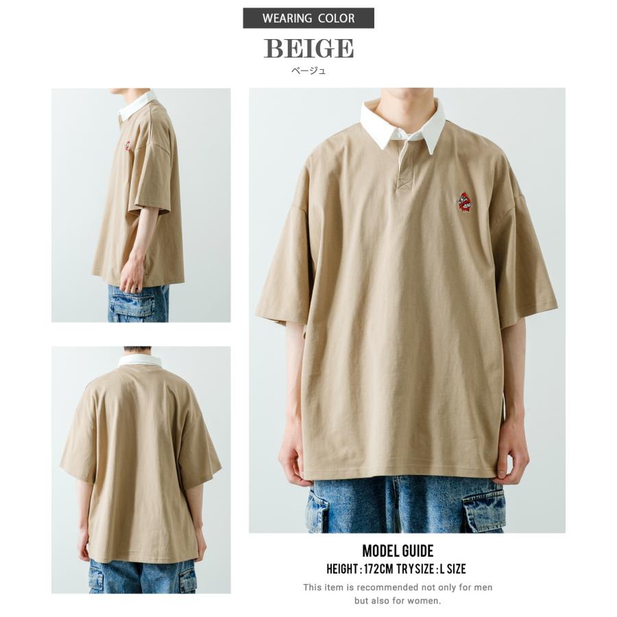 ポロシャツ メンズ SIDEWAY STANCE サイドウェイスタンス USコットン アメリカ綿 半袖 ワンポイント 刺しゅう バスターズ ビッグサイズ オーバーサイズ 古着MIX | improves | 08