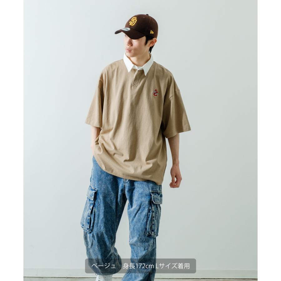 ポロシャツ メンズ SIDEWAY STANCE サイドウェイスタンス USコットン アメリカ綿 半袖 ワンポイント 刺しゅう バスターズ ビッグサイズ オーバーサイズ 古着MIX | improves | 10