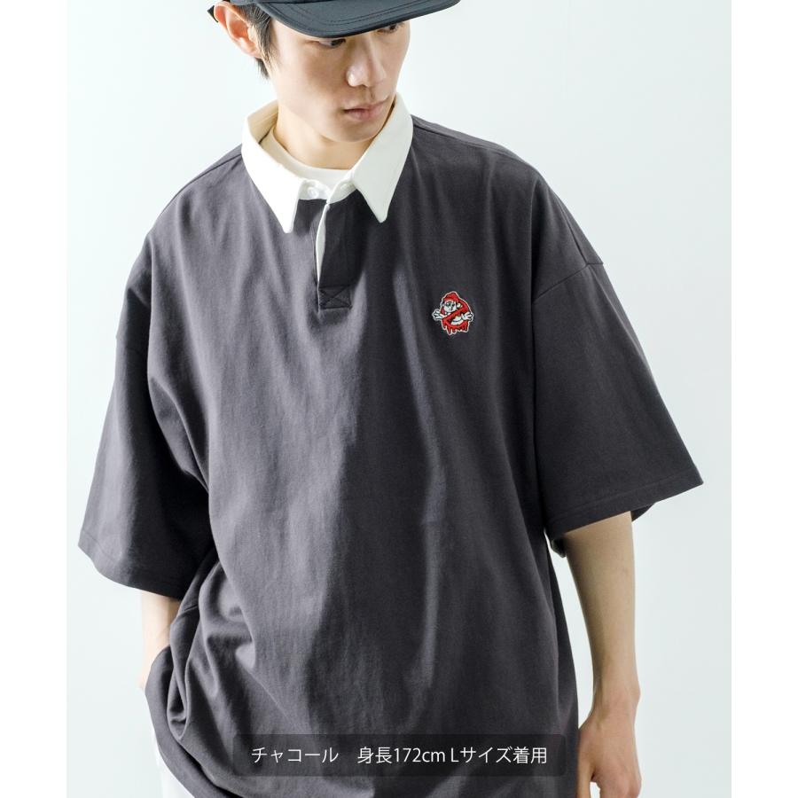 ポロシャツ メンズ SIDEWAY STANCE サイドウェイスタンス USコットン アメリカ綿 半袖 ワンポイント 刺しゅう バスターズ ビッグサイズ オーバーサイズ 古着MIX | improves | 12