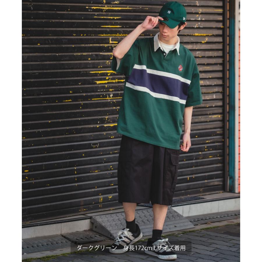 ポロシャツ メンズ SIDEWAY STANCE サイドウェイスタンス USコットン アメリカ綿 半袖 ワンポイント 刺しゅう バスターズ ビッグサイズ オーバーサイズ 古着MIX | improves | 07