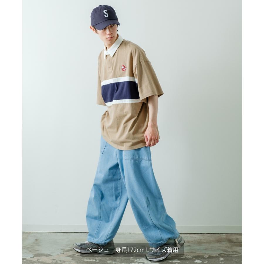 ポロシャツ メンズ SIDEWAY STANCE サイドウェイスタンス USコットン アメリカ綿 半袖 ワンポイント 刺しゅう バスターズ ビッグサイズ オーバーサイズ 古着MIX | improves | 10