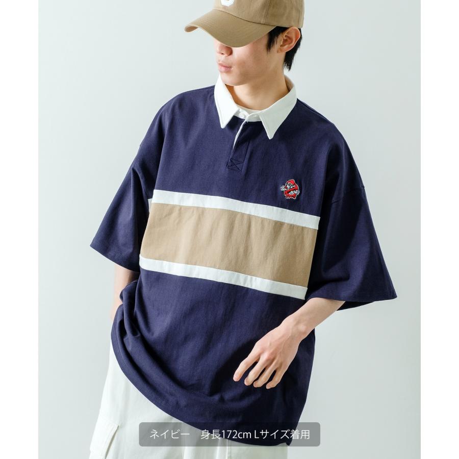 ポロシャツ メンズ SIDEWAY STANCE サイドウェイスタンス USコットン アメリカ綿 半袖 ワンポイント 刺しゅう バスターズ ビッグサイズ オーバーサイズ 古着MIX | improves | 12