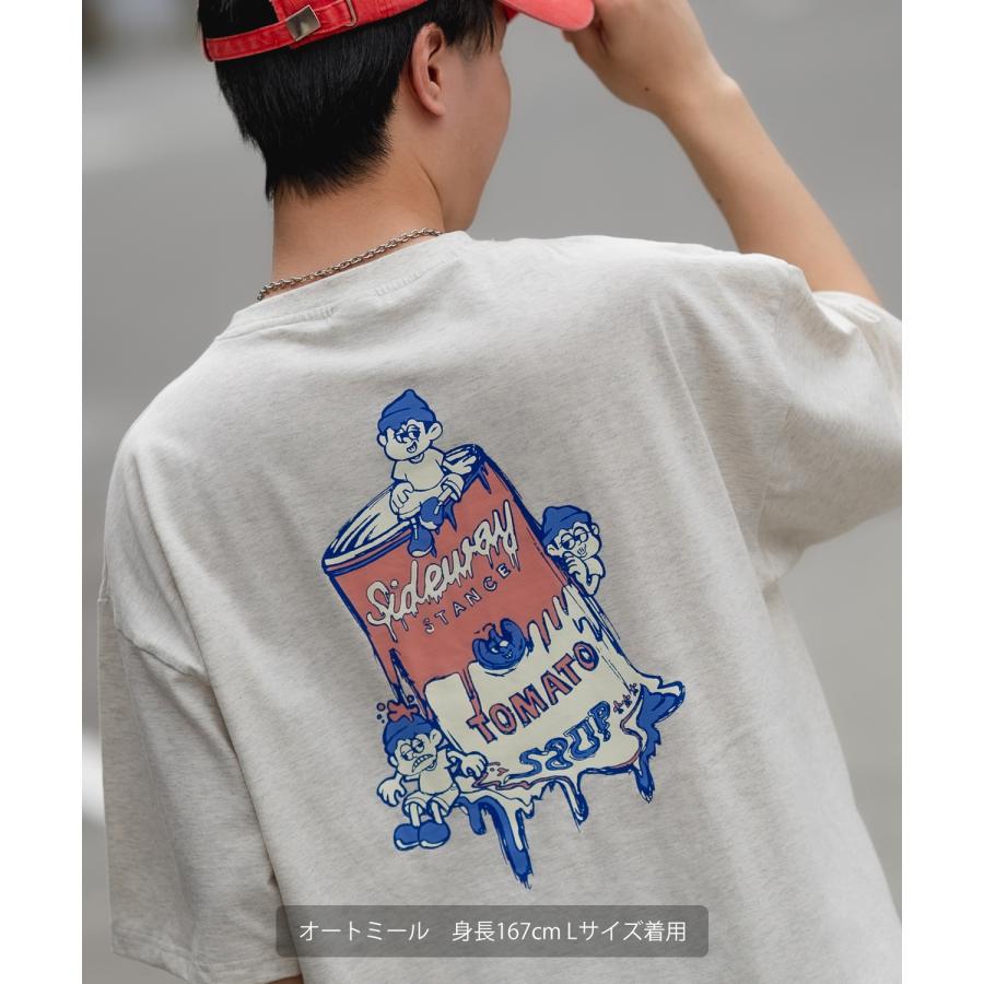 半袖Tシャツ メンズ SIDEWAY STANCE サイドウェイスタンス オリジナルプリント トマト缶 ボーイ オーバーサイズ 大きめ | improves | 16