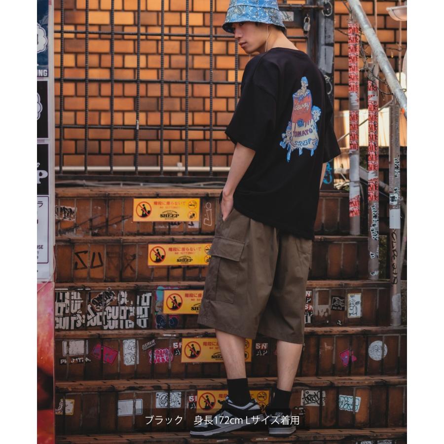 半袖Tシャツ メンズ SIDEWAY STANCE サイドウェイスタンス オリジナルプリント トマト缶 ボーイ オーバーサイズ 大きめ | improves | 11