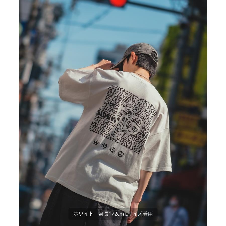 半袖Tシャツ メンズ SIDEWAY STANCE サイドウェイスタンス オリジナルプリント typo タイポ モノグラム オーバーサイズ 大きめ | improves | 09