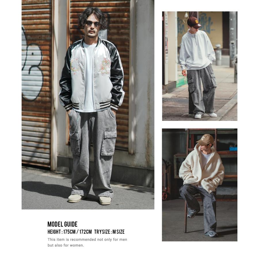 デニムパンツ メンズ SIDEWAY STANCE サイドウェイスタンス ジーンズ ワイドパンツ カーゴパンツ ケミカルウォッシュ | improves | 14