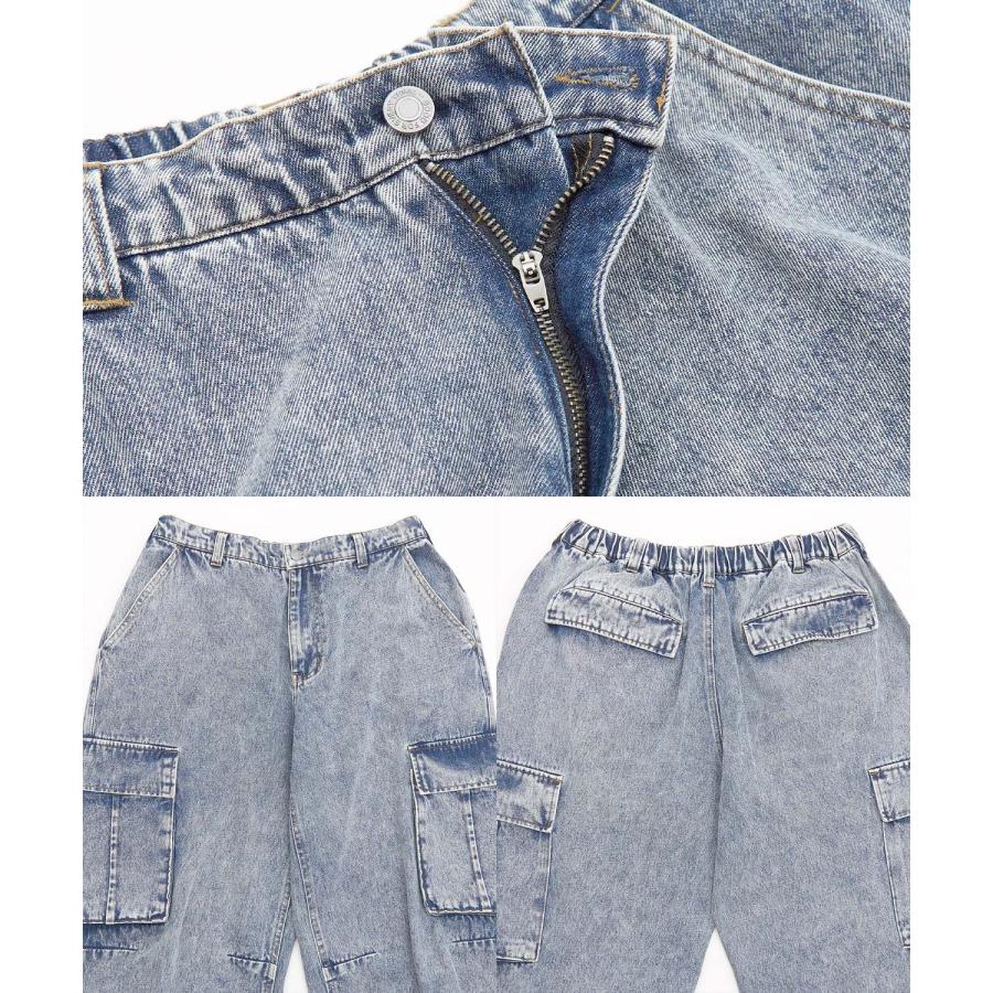 デニムパンツ メンズ SIDEWAY STANCE サイドウェイスタンス ジーンズ ワイドパンツ カーゴパンツ ケミカルウォッシュ | improves | 20