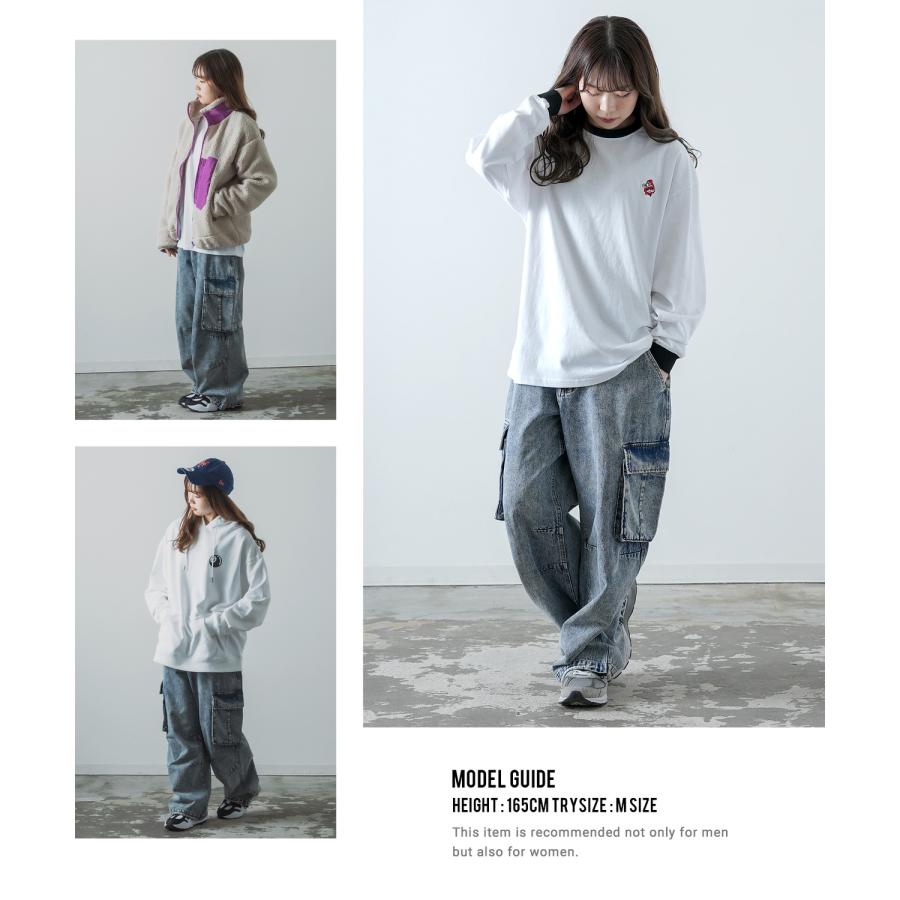 デニムパンツ メンズ SIDEWAY STANCE サイドウェイスタンス ジーンズ ワイドパンツ カーゴパンツ ケミカルウォッシュ | improves | 08