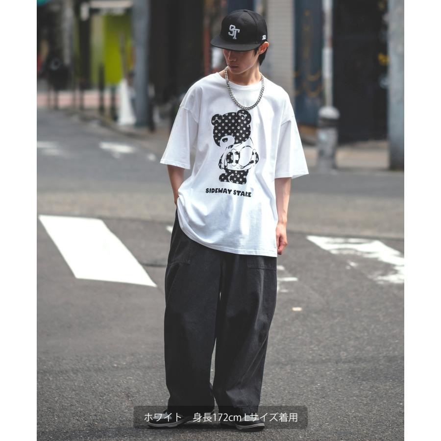 半袖Tシャツ メンズ SIDEWAY STANCE サイドウェイスタンス オリジナルプリント グラフィック モノグラム ベア オーバーサイズ 大きめ | improves | 14