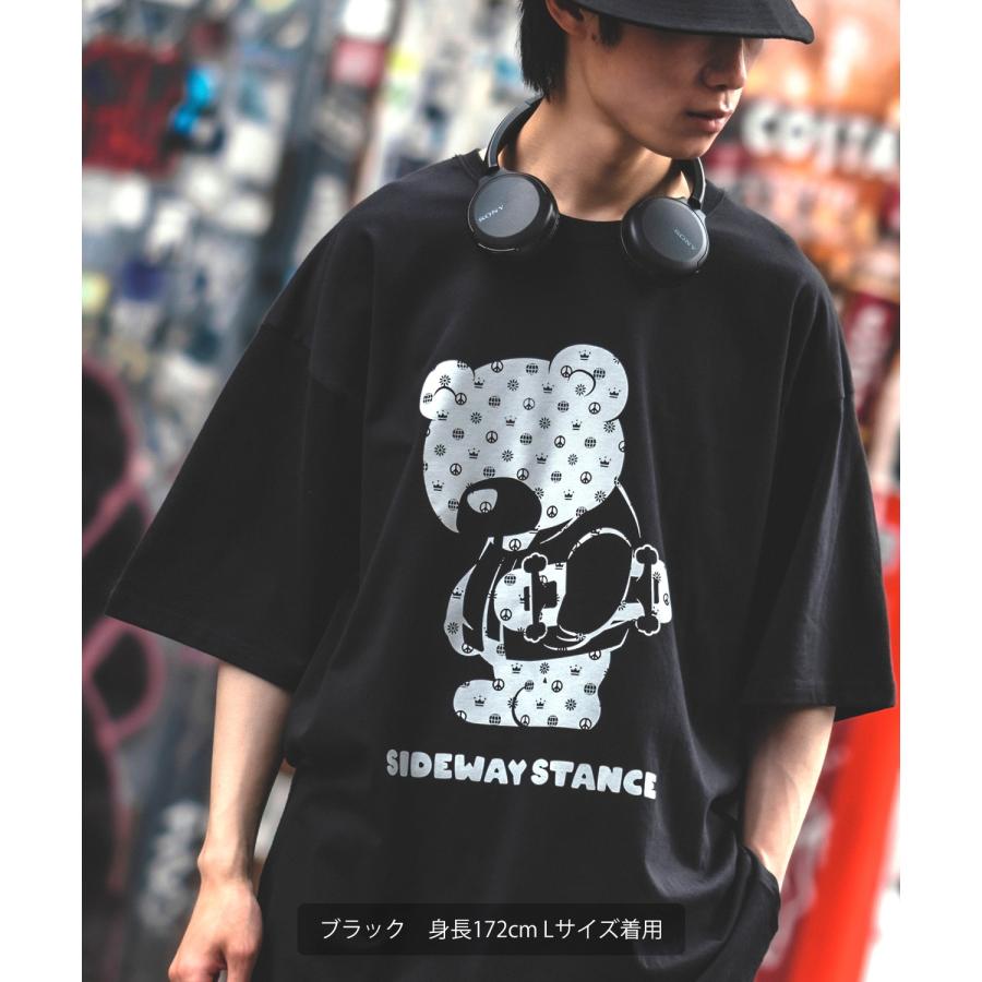 半袖Tシャツ メンズ SIDEWAY STANCE サイドウェイスタンス オリジナルプリント グラフィック モノグラム ベア オーバーサイズ 大きめ | improves | 15