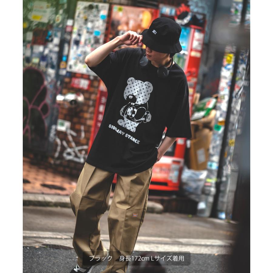 半袖Tシャツ メンズ SIDEWAY STANCE サイドウェイスタンス オリジナルプリント グラフィック モノグラム ベア オーバーサイズ 大きめ | improves | 16