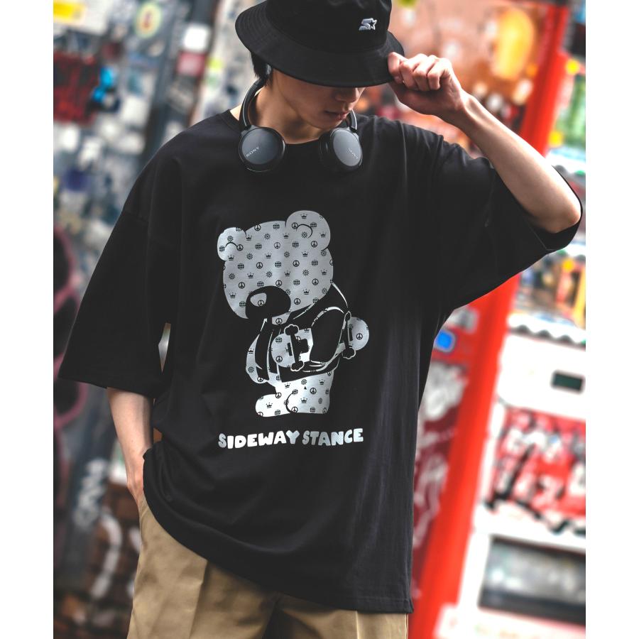 半袖Tシャツ メンズ SIDEWAY STANCE サイドウェイスタンス オリジナルプリント グラフィック モノグラム ベア オーバーサイズ 大きめ | improves | 16