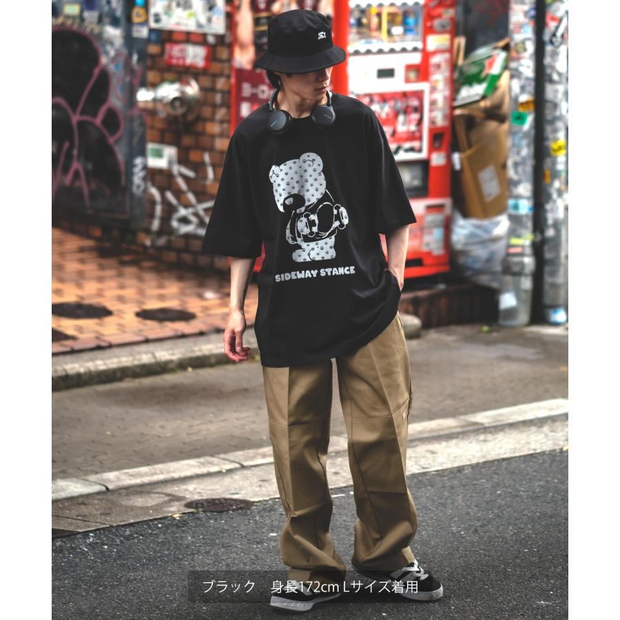 半袖Tシャツ メンズ SIDEWAY STANCE サイドウェイスタンス オリジナルプリント グラフィック モノグラム ベア オーバーサイズ 大きめ | improves | 18
