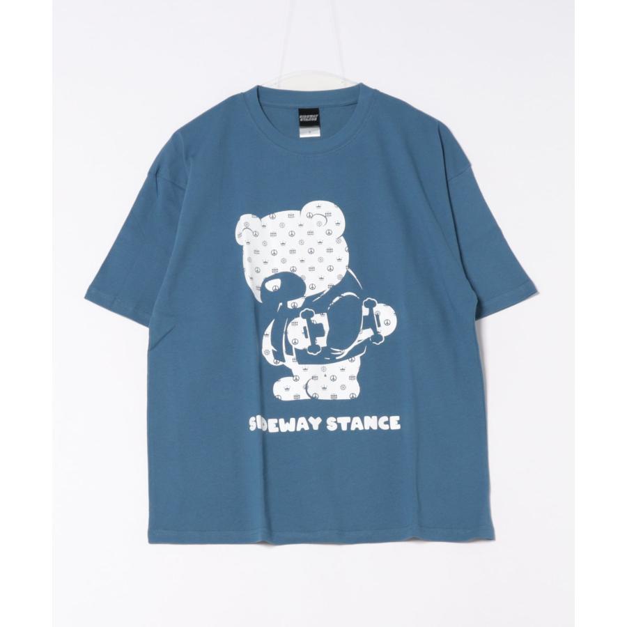 半袖Tシャツ メンズ SIDEWAY STANCE サイドウェイスタンス オリジナルプリント グラフィック モノグラム ベア オーバーサイズ 大きめ | improves | 22