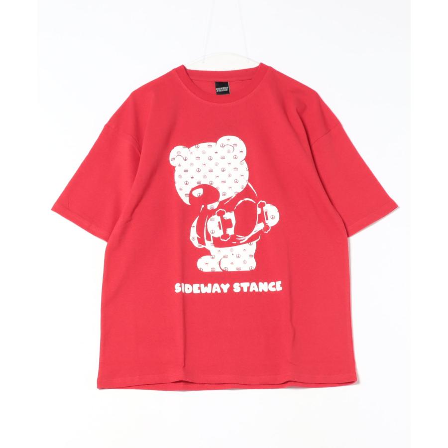 半袖Tシャツ メンズ SIDEWAY STANCE サイドウェイスタンス オリジナルプリント グラフィック モノグラム ベア オーバーサイズ 大きめ | improves | 23