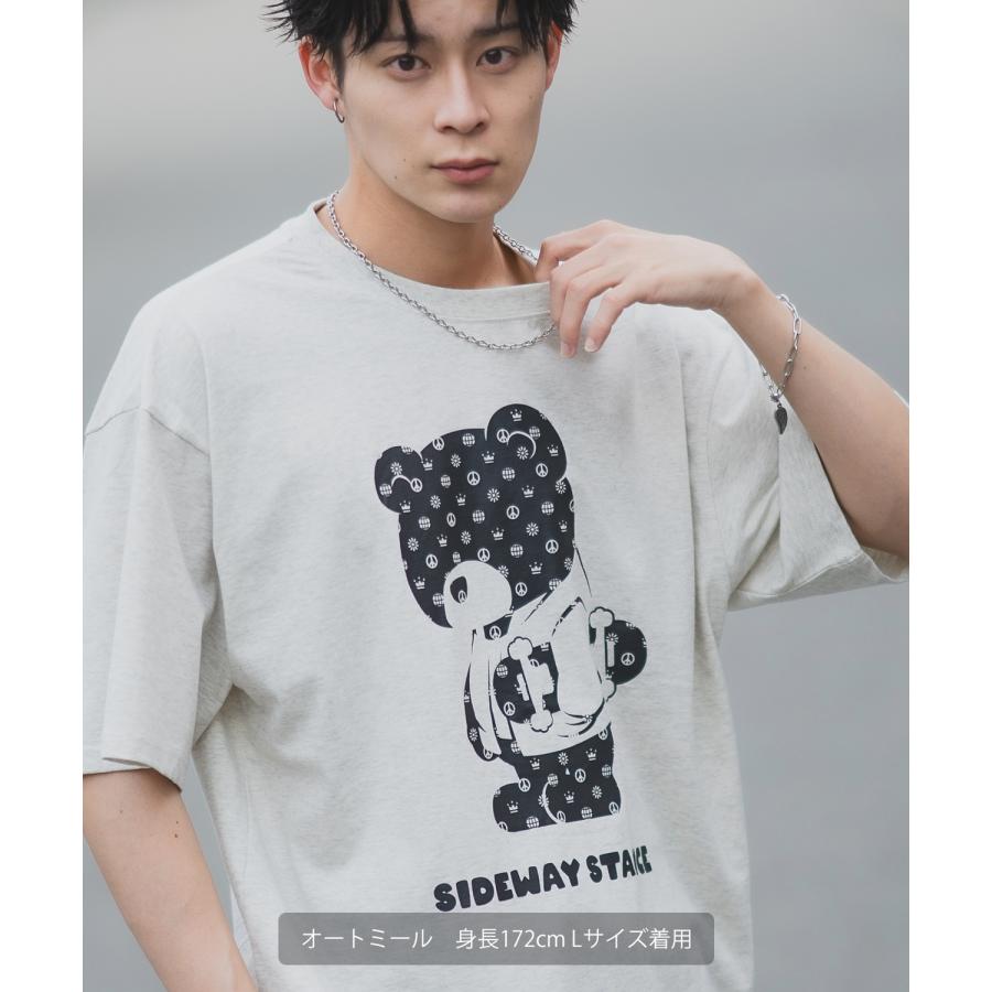 半袖Tシャツ メンズ SIDEWAY STANCE サイドウェイスタンス オリジナルプリント グラフィック モノグラム ベア オーバーサイズ 大きめ | improves | 05