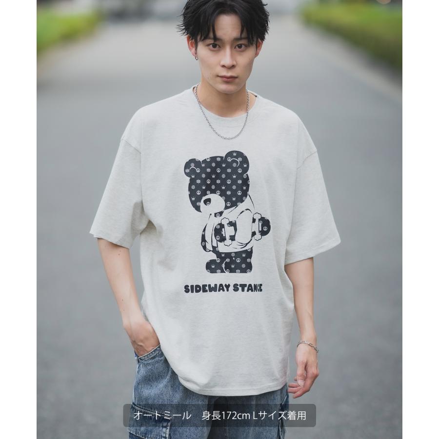 半袖Tシャツ メンズ SIDEWAY STANCE サイドウェイスタンス オリジナルプリント グラフィック モノグラム ベア オーバーサイズ 大きめ | improves | 06