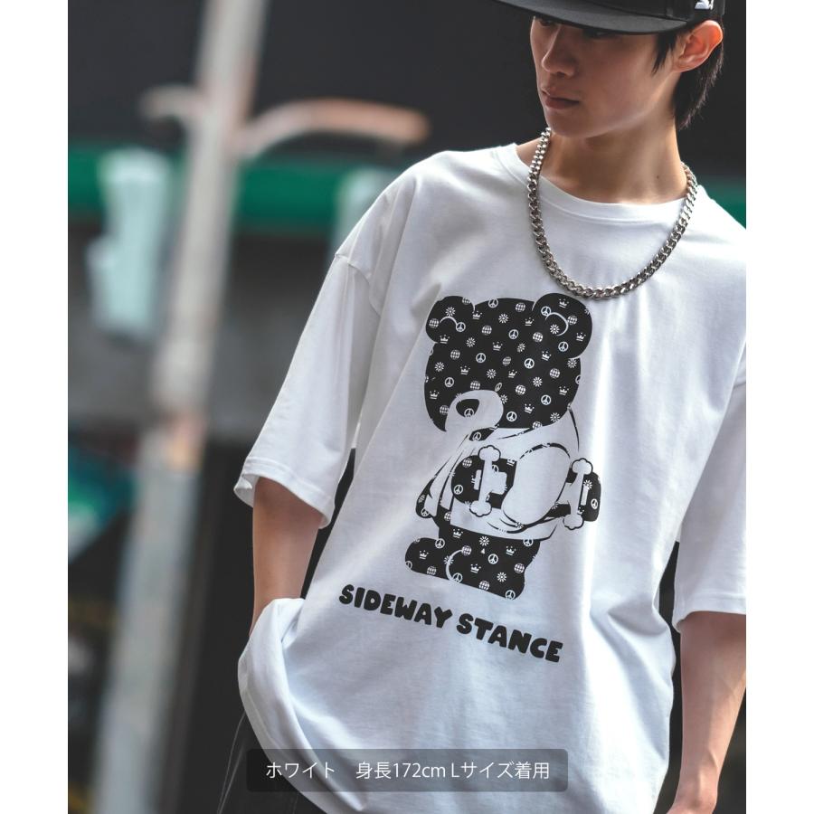 半袖Tシャツ メンズ SIDEWAY STANCE サイドウェイスタンス オリジナルプリント グラフィック モノグラム ベア オーバーサイズ 大きめ | improves | 12