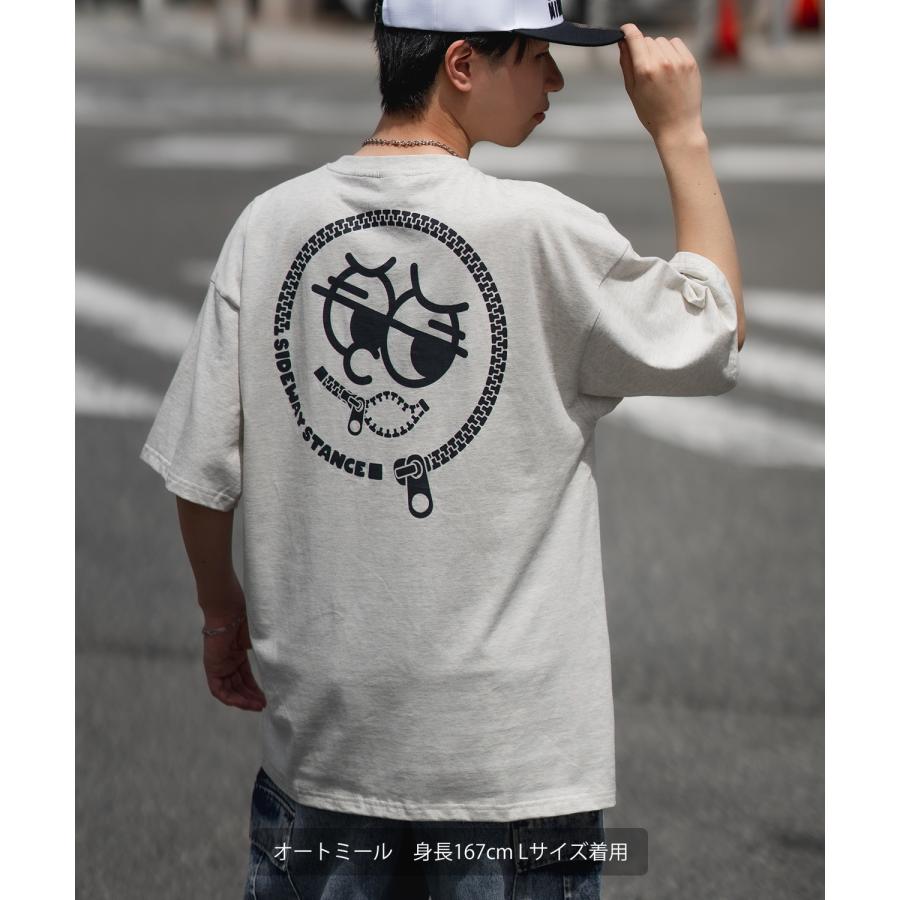 半袖Tシャツ メンズ SIDEWAY STANCE サイドウェイスタンス オリジナルプリント グラフィック ファスナー マスコット オーバーサイズ 大きめ | improves | 13
