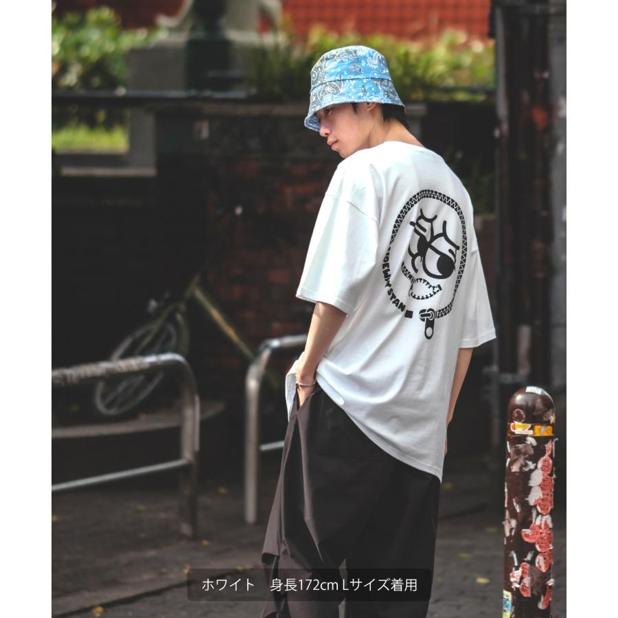 半袖Tシャツ メンズ SIDEWAY STANCE サイドウェイスタンス オリジナルプリント グラフィック ファスナー マスコット オーバーサイズ 大きめ | improves | 05