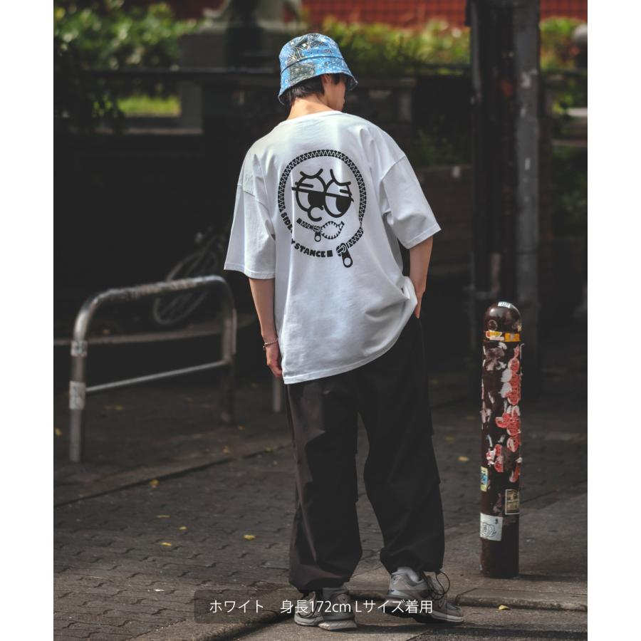 半袖Tシャツ メンズ SIDEWAY STANCE サイドウェイスタンス オリジナルプリント グラフィック ファスナー マスコット オーバーサイズ 大きめ | improves | 07