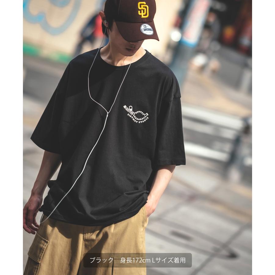 半袖Tシャツ メンズ SIDEWAY STANCE サイドウェイスタンス オリジナルプリント グラフィック ファスナー マスコット オーバーサイズ 大きめ | improves | 08