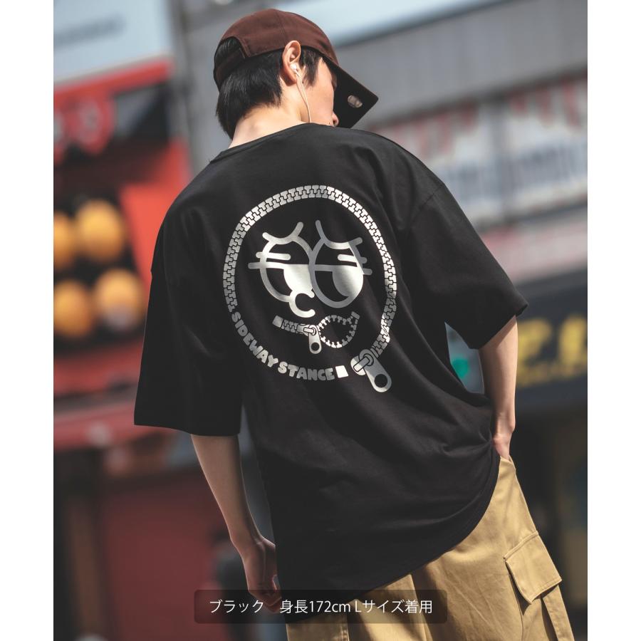半袖Tシャツ メンズ SIDEWAY STANCE サイドウェイスタンス オリジナルプリント グラフィック ファスナー マスコット オーバーサイズ 大きめ | improves | 10