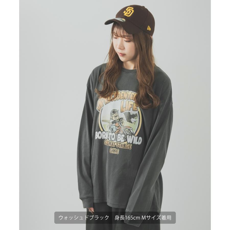 長袖Tシャツ メンズ SIDEWAY STANCE サイドウェイスタンス オリジナルプリント グラフィック ロンT ヴィンテージ バイク スケーター ストリート ロックT バンドT | improves | 11