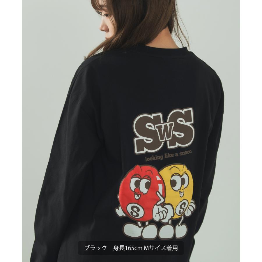 長袖Tシャツ メンズ SIDEWAY STANCE サイドウェイスタンス オリジナルプリント グラフィック ロンT SWS's エイトボール オーバーサイズ スケーター ストリート | improves | 16
