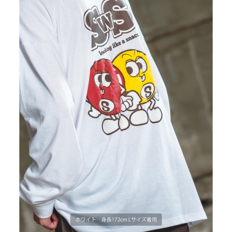 長袖Tシャツ メンズ SIDEWAY STANCE サイドウェイスタンス オリジナルプリント グラフィック ロンT SWS's エイトボール オーバーサイズ スケーター ストリート | improves | 19