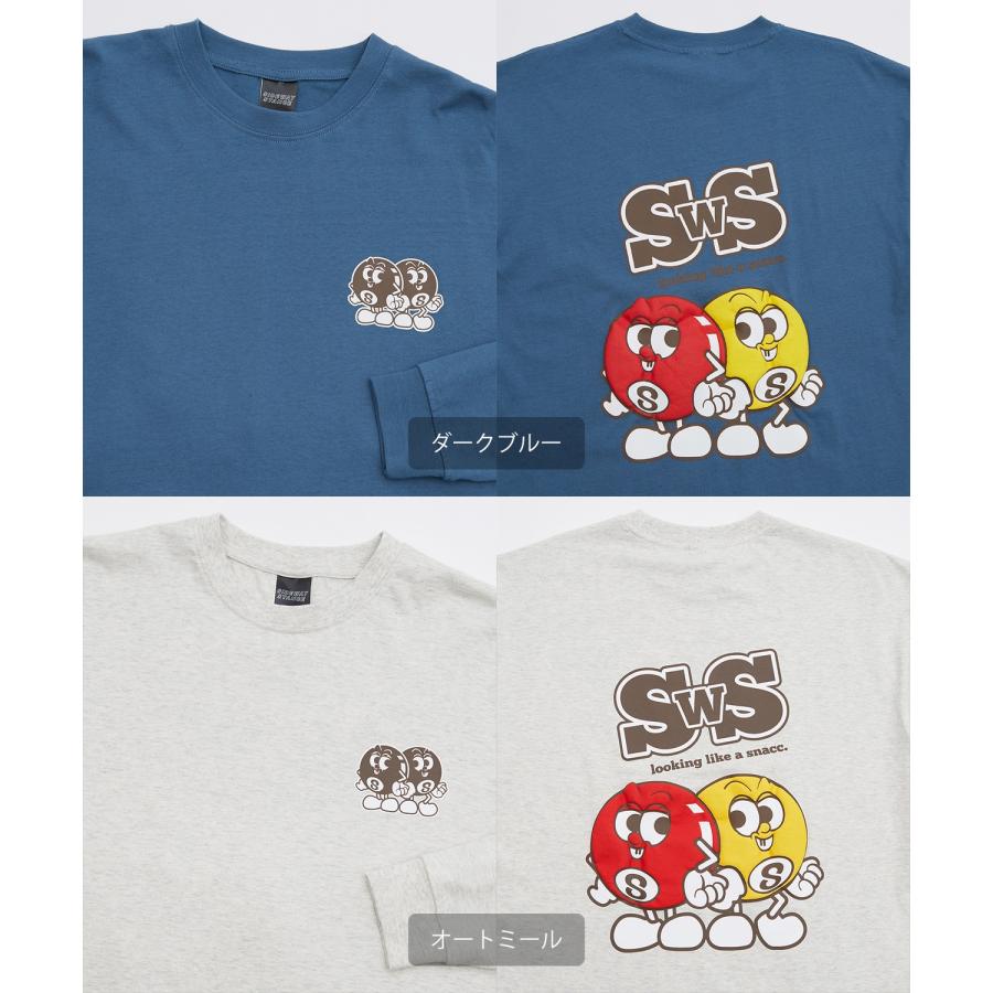 長袖Tシャツ メンズ SIDEWAY STANCE サイドウェイスタンス オリジナルプリント グラフィック ロンT SWS's エイトボール オーバーサイズ スケーター ストリート | improves | 21