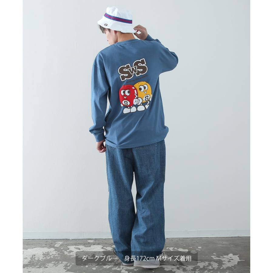 長袖Tシャツ メンズ SIDEWAY STANCE サイドウェイスタンス オリジナルプリント グラフィック ロンT SWS's エイトボール オーバーサイズ スケーター ストリート | improves | 08