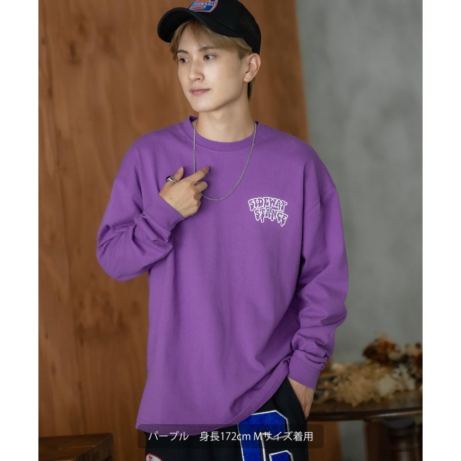 長袖Tシャツ メンズ SIDEWAY STANCE サイドウェイスタンス オリジナルプリント グラフィック ロンT スマイリーフェイス にこちゃん オーバーサイズ スケーター | improves | 16