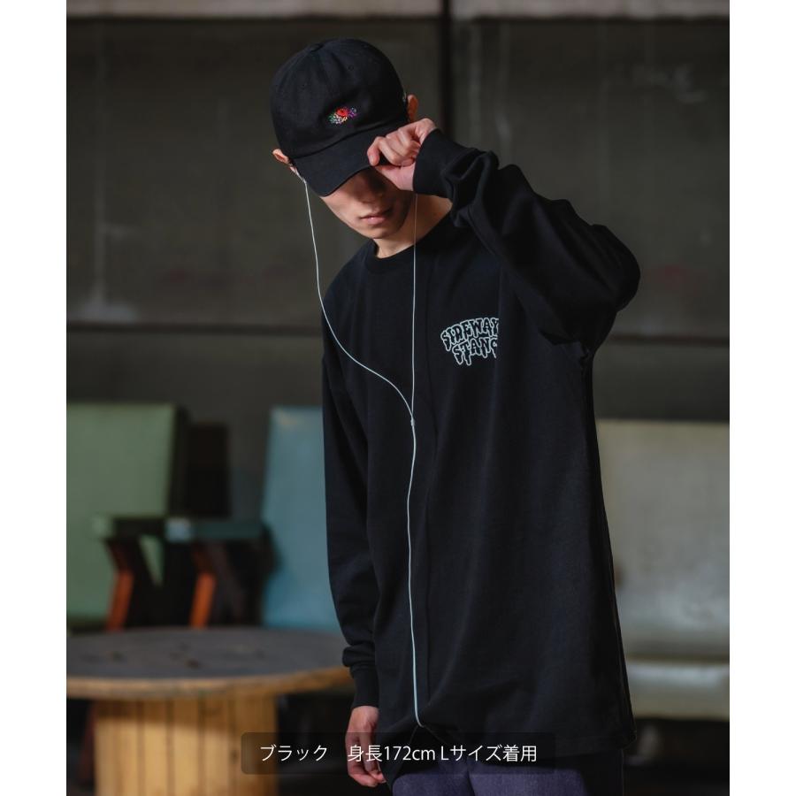 長袖Tシャツ メンズ SIDEWAY STANCE サイドウェイスタンス オリジナルプリント グラフィック ロンT スマイリーフェイス にこちゃん オーバーサイズ スケーター | improves | 10