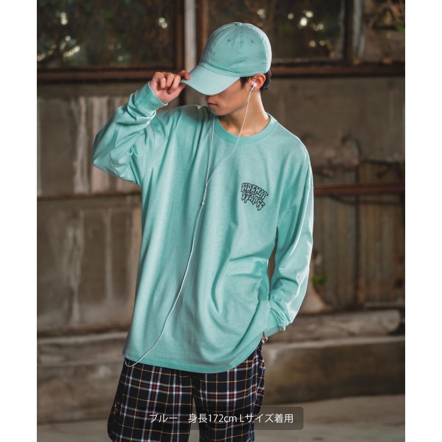 長袖Tシャツ メンズ SIDEWAY STANCE サイドウェイスタンス オリジナルプリント グラフィック ロンT スマイリーフェイス にこちゃん オーバーサイズ スケーター | improves | 13