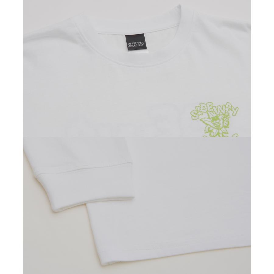 長袖Tシャツ メンズ SIDEWAY STANCE サイドウェイスタンス オリジナルプリント グラフィック ロンT ヘンプリーフマスコット オーバーサイズ スケーター | improves | 24