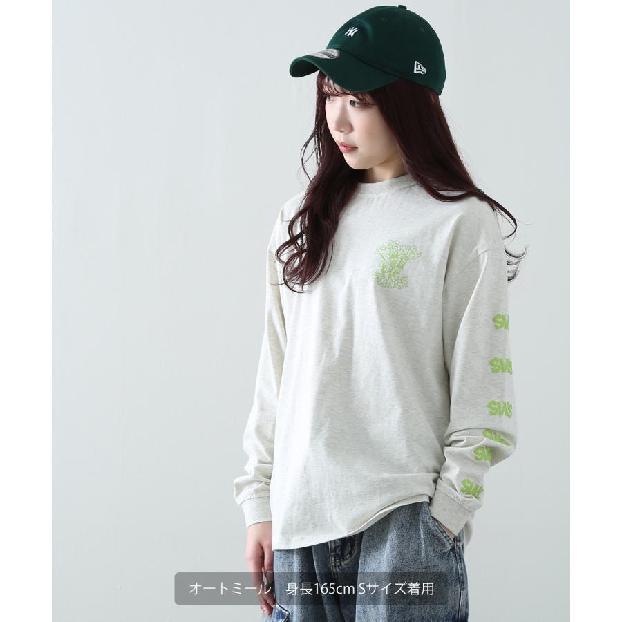 長袖Tシャツ メンズ SIDEWAY STANCE サイドウェイスタンス オリジナルプリント グラフィック ロンT ヘンプリーフマスコット オーバーサイズ スケーター | improves | 09