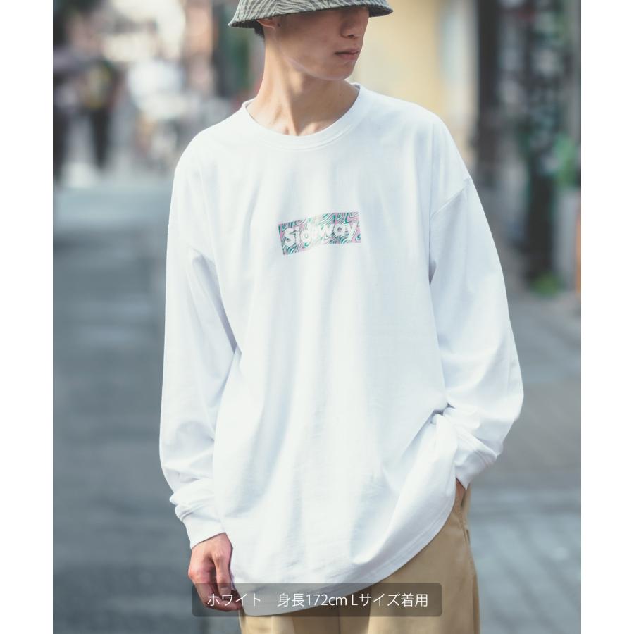 長袖Tシャツ メンズ SIDEWAY STANCE サイドウェイスタンス オリジナルプリント グラフィック ロンT ボックスロゴ ロック オーバーサイズ 大きめ アメカジ | improves | 07