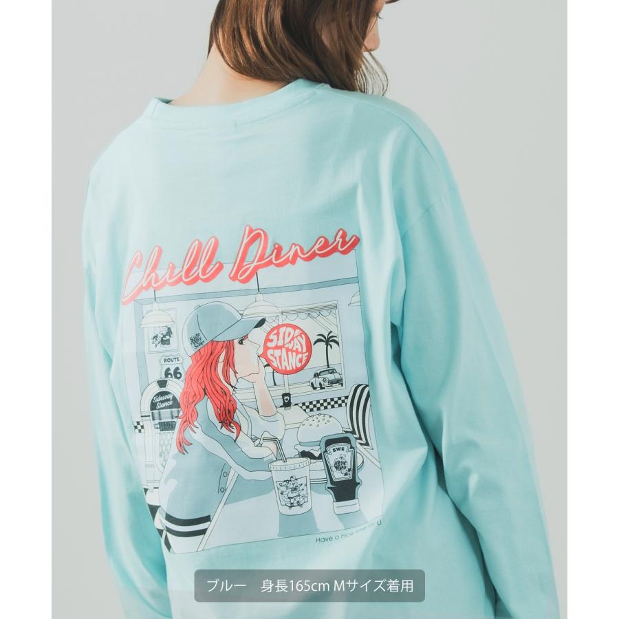 長袖Tシャツ メンズ SIDEWAY STANCE サイドウェイスタンス オリジナルプリント グラフィック ロンT シティポップ チルアウト オーバーサイズ 大きめ アメカジ | improves | 17