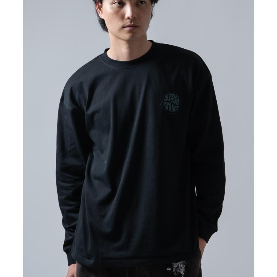 長袖Tシャツ メンズ SIDEWAY STANCE サイドウェイスタンス オリジナルプリント グラフィック ロンT シティポップ チルアウト オーバーサイズ 大きめ アメカジ | improves | 05