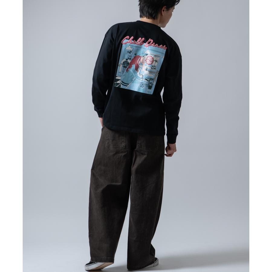長袖Tシャツ メンズ SIDEWAY STANCE サイドウェイスタンス オリジナルプリント グラフィック ロンT シティポップ チルアウト オーバーサイズ 大きめ アメカジ | improves | 07