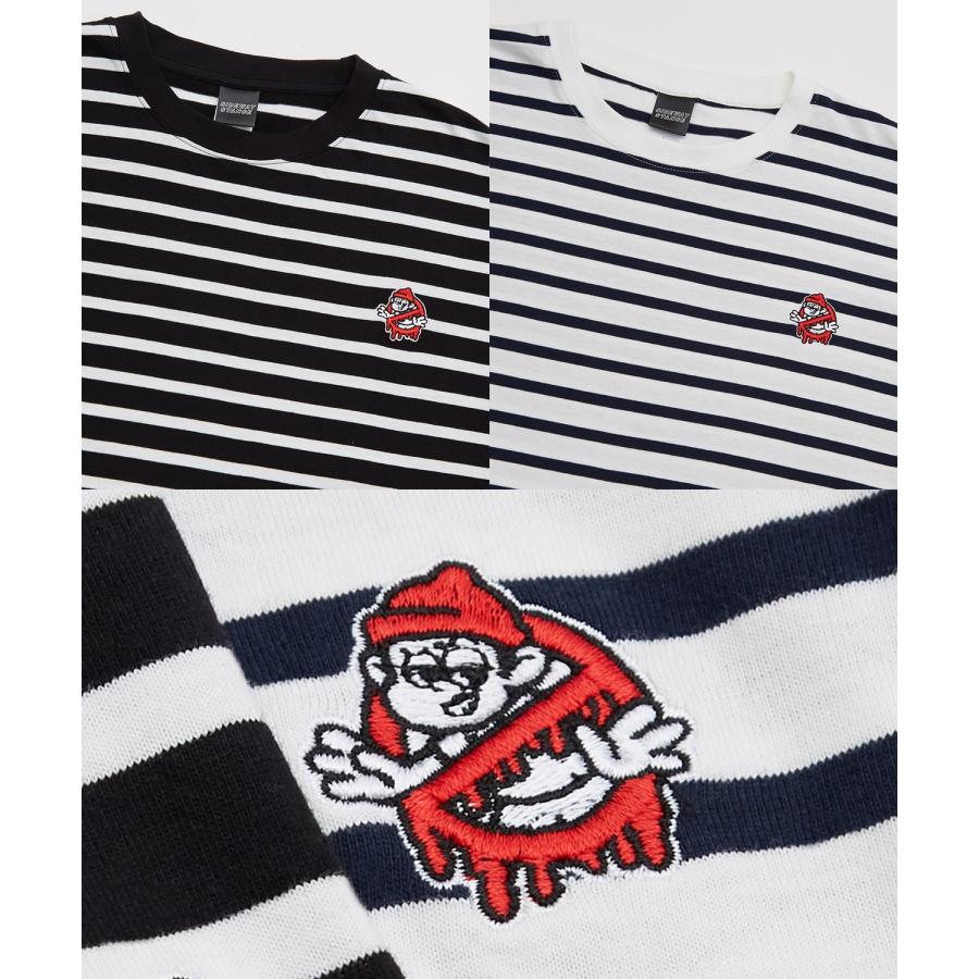 長袖Tシャツ メンズ SIDEWAY STANCE サイドウェイスタンス オリジナル ワンポイント 刺しゅう ロンT カットソー ボーダー 大きめ カジュアル スケーター | improves | 22