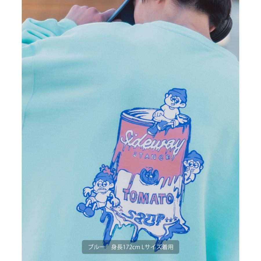 トレーナー メンズ SIDEWAY STANCE サイドウェイスタンス オリジナルプリント グラフィック スウェット スープ缶 オーバーサイズ アメカジ カジュアル | improves | 17