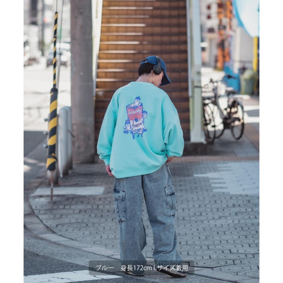 トレーナー メンズ SIDEWAY STANCE サイドウェイスタンス オリジナルプリント グラフィック スウェット スープ缶 オーバーサイズ アメカジ カジュアル | improves | 19