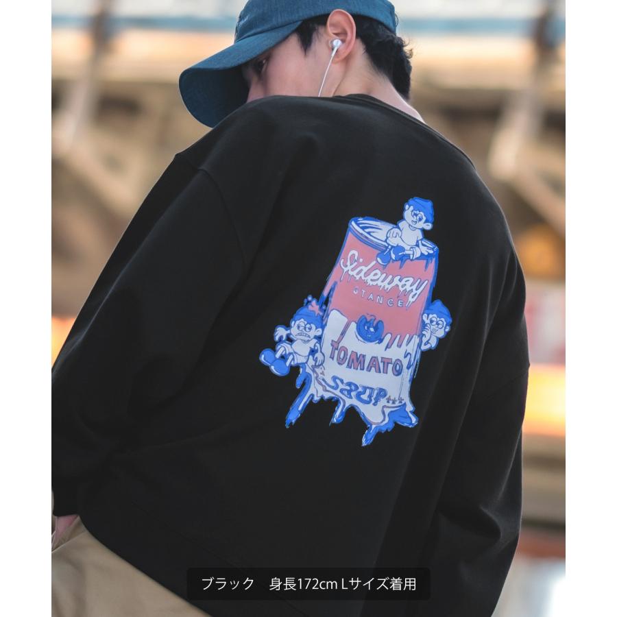 トレーナー メンズ SIDEWAY STANCE サイドウェイスタンス オリジナルプリント グラフィック スウェット スープ缶 オーバーサイズ アメカジ カジュアル | improves | 10