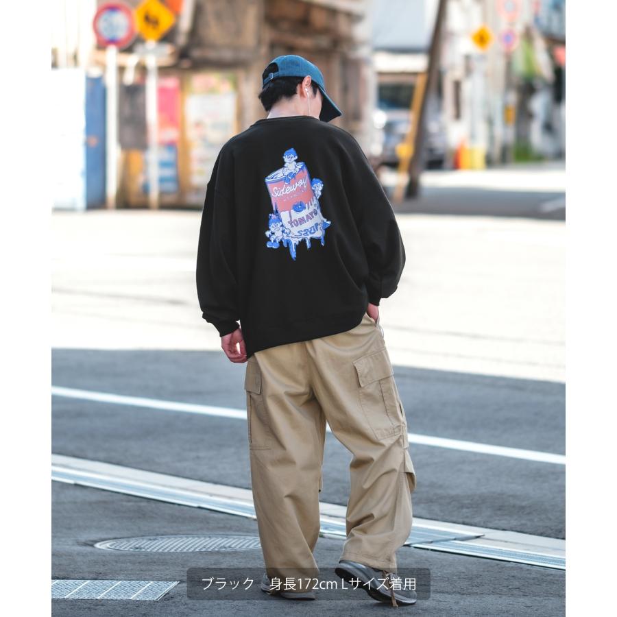 トレーナー メンズ SIDEWAY STANCE サイドウェイスタンス オリジナルプリント グラフィック スウェット スープ缶 オーバーサイズ アメカジ カジュアル | improves | 11