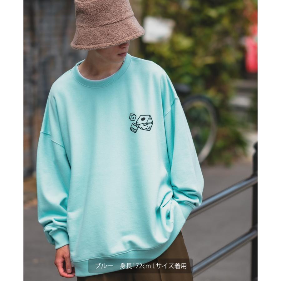 トレーナー メンズ SIDEWAY STANCE サイドウェイスタンス オリジナルプリント グラフィック スウェット ダイス サイコロ オーバーサイズ アメカジ カジュアル | improves | 13