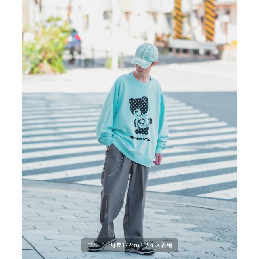 トレーナー メンズ SIDEWAY STANCE サイドウェイスタンス オリジナルプリント グラフィック スウェット モノグラムベア オーバーサイズ アメカジ カジュアル | improves | 15
